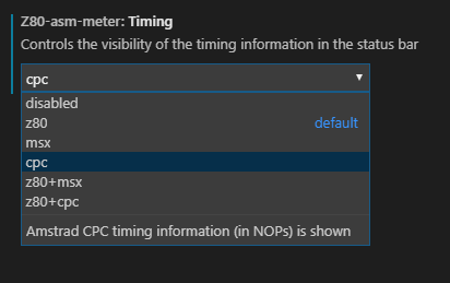 Intégration d'un assembleur Z80 dans VScode